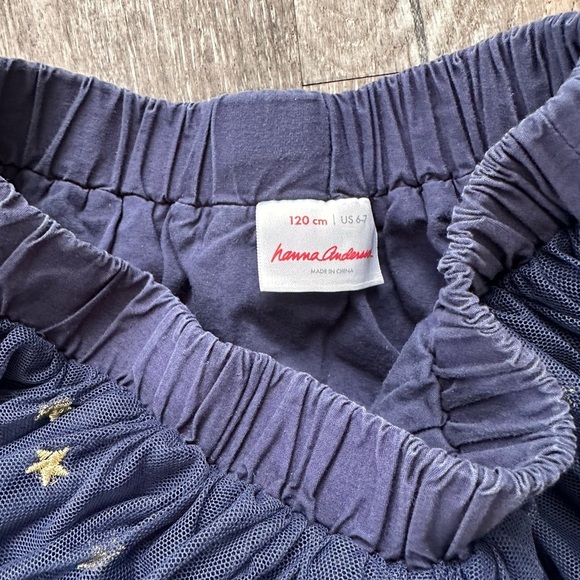 Hanna Andersson Girls 120/6-7 Blue Make it Magic Tulle Unicorn Skirt - Picture 2 of 4